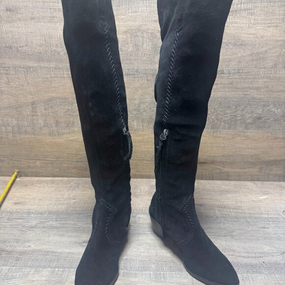 Rebecca Minkoff Lizelle Black Suede Over The Knee Boots Women's Size 8.5 - Picture 1 of 7